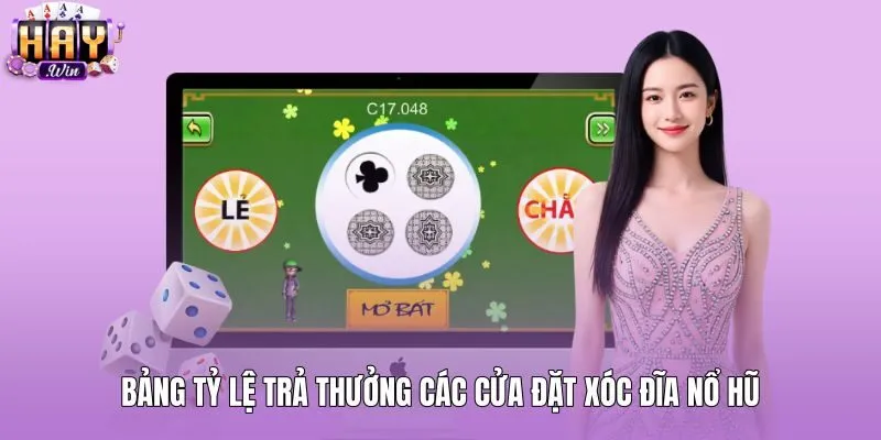 Bảng tỷ lệ ăn tiền từng cửa cược xóc đĩa nổ hũ